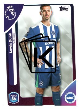 fotbalová kartička 2025-26 Topps  Premier League 77  Lewis Dunk (Brighton & Hove Albion)