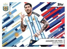 fotbalová kartička 2025-26 Topps Team Set Argentina Toast the Host 39 Rodrigo De Paul