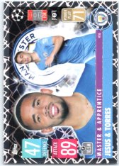 fotbalová kartička 2021-22 Topps Match Attax UEFA Champions League Master & Apprentice 416 Gabriel Jesus & Ferran Torres Manchester City
