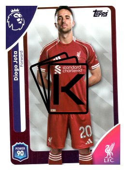 fotbalová kartička 2025-26 Topps  Premier League 176 Diogo Jota (Liverpool)