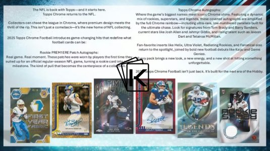 2025 Topps Chrome Football Blaster Box
