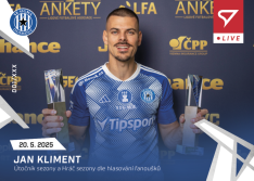 fotbalová kartička 2024-25 SportZoo Chance Liga Live L-68 Jan Kliment Sigma Olomouc