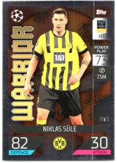 Fotbalová kartička 2022-23 Topps Match Attax UCL Warrior 213 Niklas SŁle - Borussia Dortmund