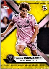 2024 Topps Superstars MLS 49 Benja Cremaschi Inter Miami Yellow Parallel Action