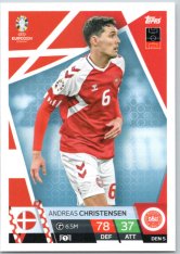 fotbalová karta Topps Match Attax EURO 2024 DEN5 Andreas Christensen (Denmark)