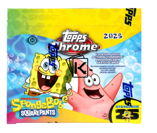 Předprodej 2025 Topps SpongeBob Chrome 25th Anniversary Hobby Box