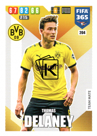 Fotbalová kartička Panini Adrenalyn XL FIFA 365 - 2020 Team Mate 204 Thomas Delaney Borussia Dortmund