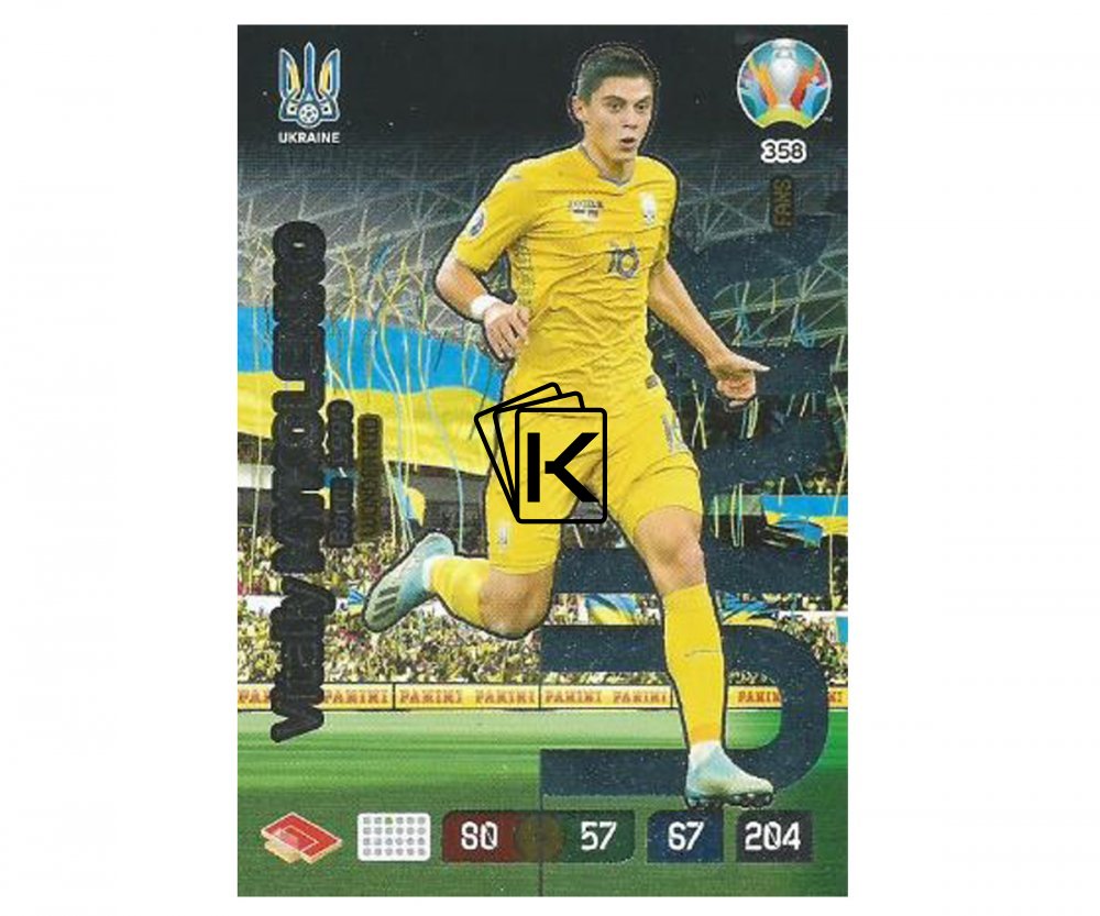 Panini Adrenalyn XL UEFA EURO 2020 Wonder Kid 358 Vitaliy Mykolenko ...