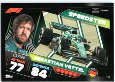 2022 Topps Formule 1Turbo Attax F1 Speedster 148 Sebastian Vettel (Aston Martin)