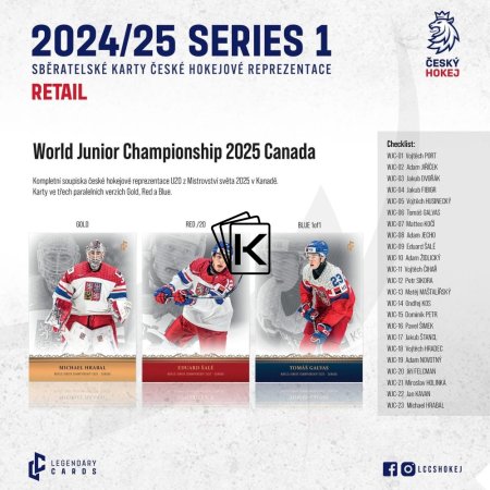 2024 25 Legendary Cards Český Hokej - Series 1 Retail Box