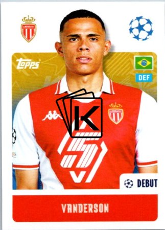 2024-25 Topps Champions League 55 Vanderson (AS Monaco)