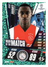 fotbalová kartička 2020-21 Topps Match Attax Champions League Extra Man of the Match MOTM22 Quincy Promes AFC Ajax