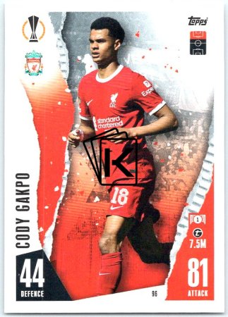 Fotbalová kartička 2023-24 Topps Match Attax UEFA Club Competitions 96	Cody Gakpo Liverpool