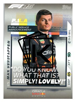 2025 Topps Turbo Attax F1 Oracle Red Bull Racing PSA  171 Max Verstappen