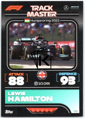 2022 Topps Formule 1Turbo Attax Track Master 173 Lewis Hamilton (Mercedes-AMG)