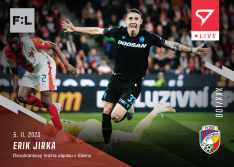 fotbalová kartička 2023-24 SportZoo Fortuna Liga Live L-18 Erik Jirka FC Viktoria Plzeň /72