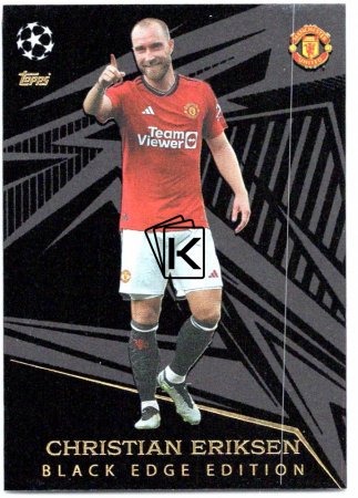 2023-24 Topps Match Attax EXTRA UEFA Club Competition Black Edge Edition 254 Christian Eriksen (Manchester United)