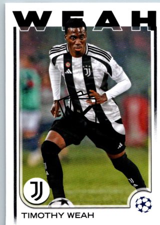 fotbalová kartička 2024-25 Topps UEFA Club Competitions Flagship 88 Timothy Weah Juventus