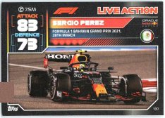 2022 Topps Formule 1Turbo Attax F1 Live Action 2021 180 Sergio Perez (Red Bull Racing)