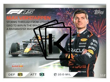 2025 Topps Turbo Attax F1 Oracle Red Bull Racing Epic Moments  112 Max Verstappen