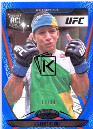 2021 Panini Chronicles UFC Certified 119 Gilbert Burns RC Blue Parallel /99