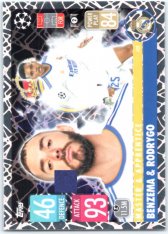 fotbalová kartička 2021-22 Topps Match Attax UEFA Champions League Master & Apprentice 428 Karim Benzema & Rodrygo Real Madrid CF