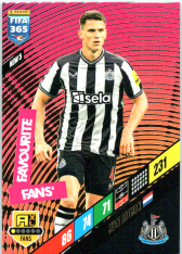 fotbalová karta Panini FIFA 365 2024 Adrenalyn XL NEW5  Sven Botman Newcastle United Fans' Favourite