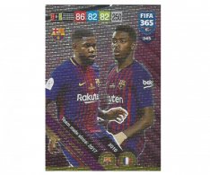 Fotbalová kartička Panini FIFA 365 – 2019 Club&Country 345 FC Barcelona Umtiti Dembele