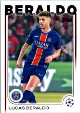 fotbalová kartička 2024-25 Topps UEFA Club Competitions Flagship 40 Lucas Beraldo PSG