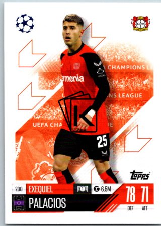 fotbalová kartička 2024-25 Topps Match Attax UEFA Club Competitions 200  Exequiel Palacios (Bayer 04 Leverkusen)