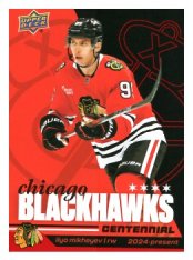 2025-26 Upper Deck Centennial Chicago Blackhawks 25 Ilya Mikheyev