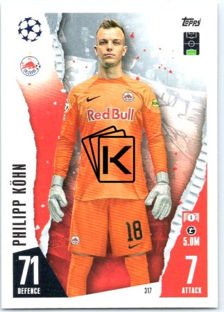 Fotbalová kartička 2023-24 Topps Match Attax UEFA Club Competitions 317 Philipp Köhn  FC Salzburg