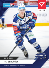 Hokejová kartička SportZoo 2021-22 Live L-103 Ivo Sedláček HC Kometa Brno /48