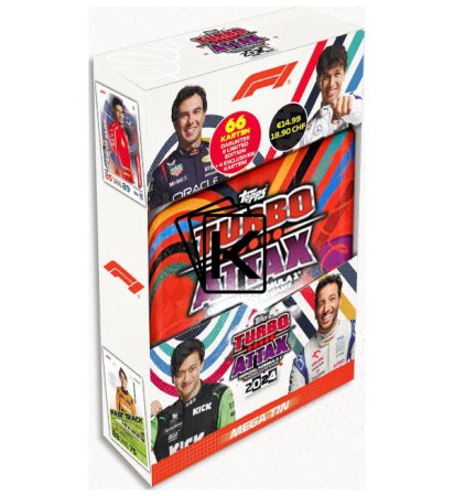 2024 Topps Turbo Attax Formule 1 Mega Tin Fast Track Bílá