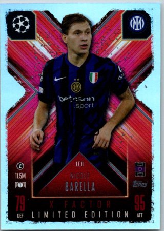 Fotbalová kartička 2024-25 Topps Match Attax EXTRA UEFA Club Competitions Limited Edition LE 11.  Nicolo Barella (FC Internazionale Milano