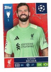 2025-26 Topps Champions League  Liverpool FC 254 Alisson Becker