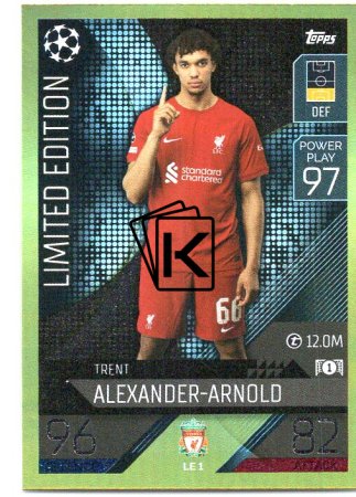 Fotbalová kartička 2022-23 Topps Match Attax UCL Limited Edition LE1 Trent Alexander Arnold Liverpool FC