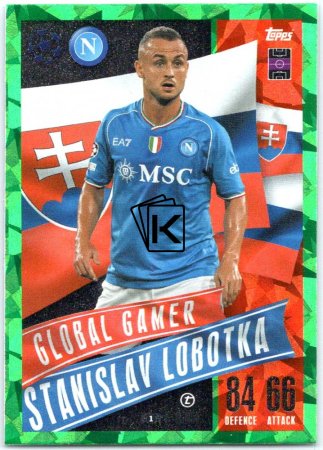 2023-24 Topps Match Attax EXTRA UEFA Club Competition Green Emerald Parallel 212 Stanislav Lobotka (SSC Napoli)