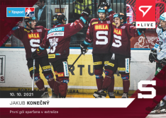 Hokejová kartička SportZoo 2021-22 Live L-025 Jakub Konečný HC Sparta Praha