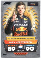 2022 Topps Formule 1Turbo Attax F1 Champions 2021 296 Max Verstappen (Red Bull Racing)
