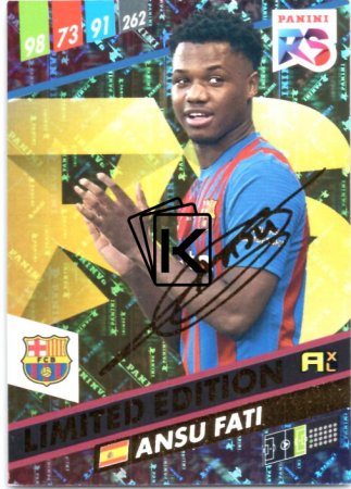fotbalová kartička Panini Adrenalyn XL FIFA 365 2022 RS Limited Edition Asu Fati FC Barcelona