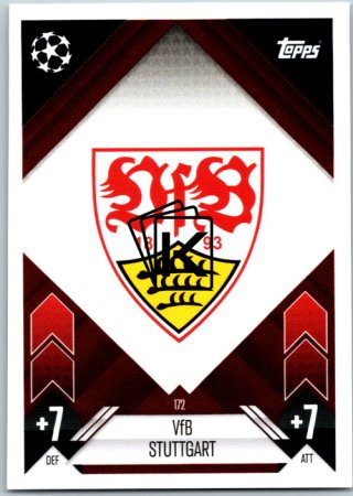 fotbalová kartička 2024-25 Topps Match Attax UEFA Club Competitions  172 Team Badge (VfB Stuttgart)