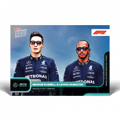 kartička 2022 Topps Now P10 George Russell - Lewis Hamilton Mercedes AMG  Pre Season