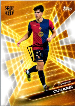 fotbalová kartička 2024-25 Topps FC Barcelona Fan Set Golden Future GF-2 Pau Cubarsí
