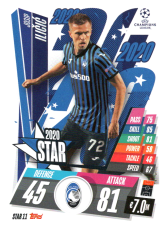 fotbalová kartička 2020-21 Topps Match Attax Champions League STAR11 Josip Iličić Atalanta BC