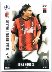 2023-24 Topps Match Attax EXTRA UEFA Club Competition Breakthrough Ballers 231 Luka Romero (AC Milan)