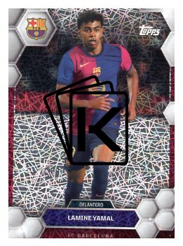 fotbalová kartička 2024-25 Topps FC Barcelona Fan Set 18 Lamine Yamal Laser Parallel