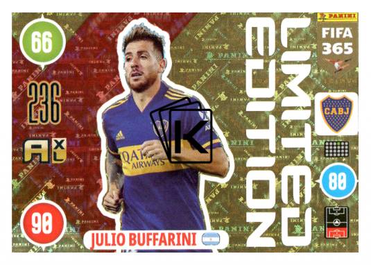 Panini Adrenalyn XL FIFA 365 2021 Limited Edition Julio Buffarini Boca Juniors