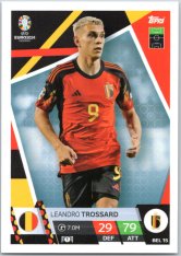 fotbalová karta Topps Match Attax EURO 2024 BEL15 Leandro Trossard (Belgium)