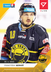 Hokejová kartička SportZoo 2021-22 Live L-140 František Gerhát HC Verva Litvínov /54